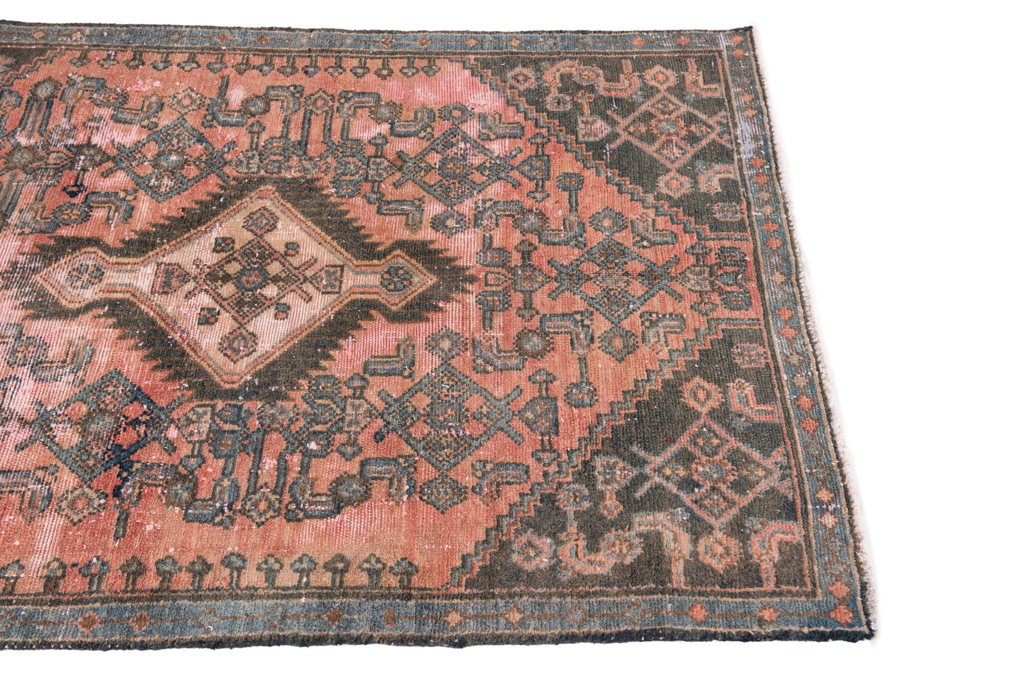 3' 7 x 5' 7 Hand Knotted Ultra Vintage Persian Wool Rug