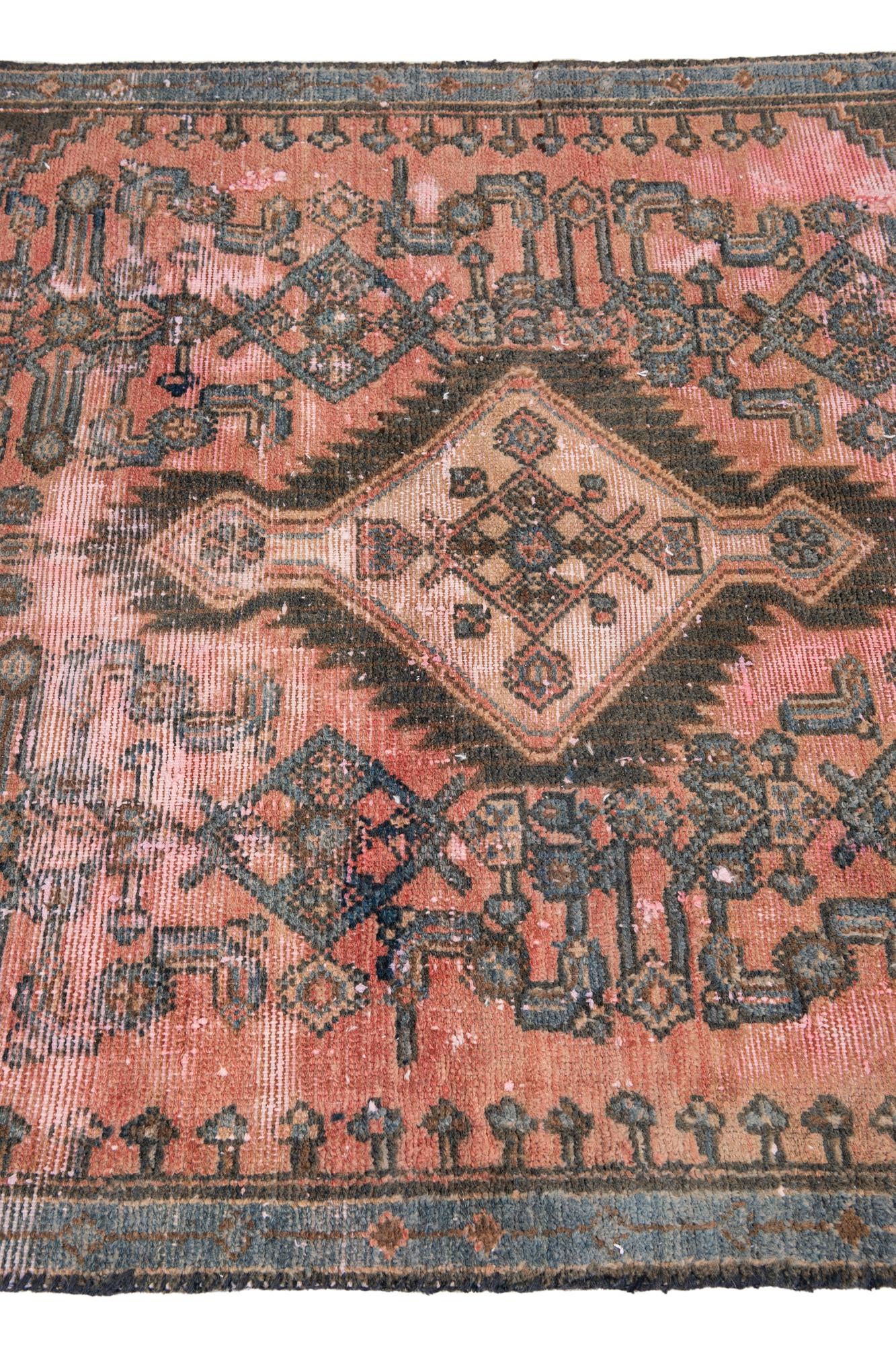 3' 7 x 5' 7 Hand Knotted Ultra Vintage Persian Wool Rug