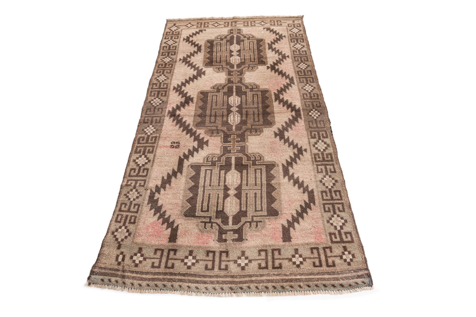 3' 2 x 6' 1 Hand Knotted Ultra Vintage Persian Wool Rug
