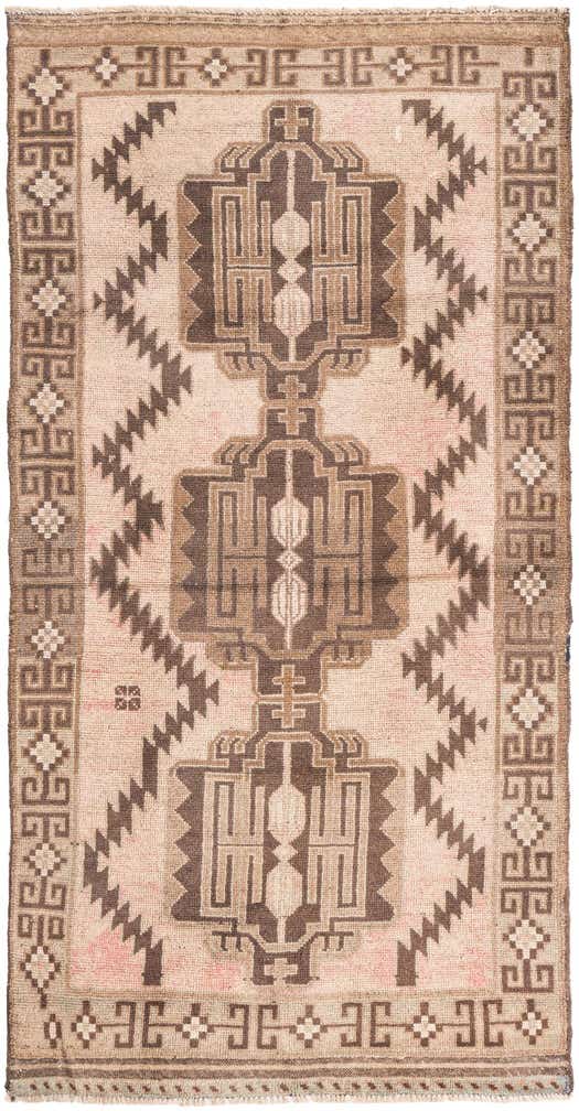 3' 2 x 6' 1 Hand Knotted Ultra Vintage Persian Wool Rug