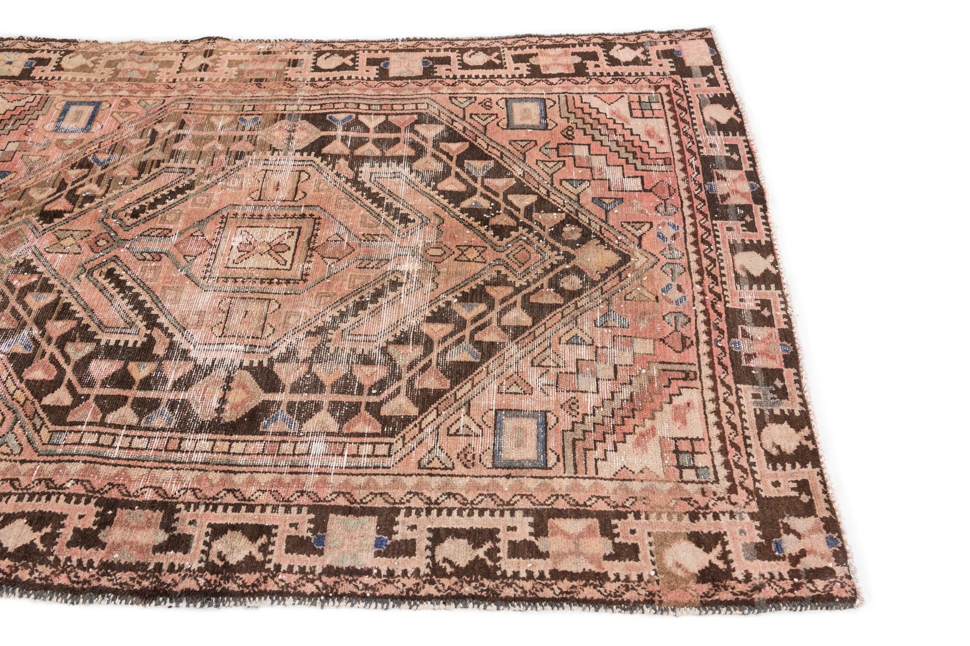 4' 5 x 6' 7 Hand Knotted Ultra Vintage Persian Wool Rug