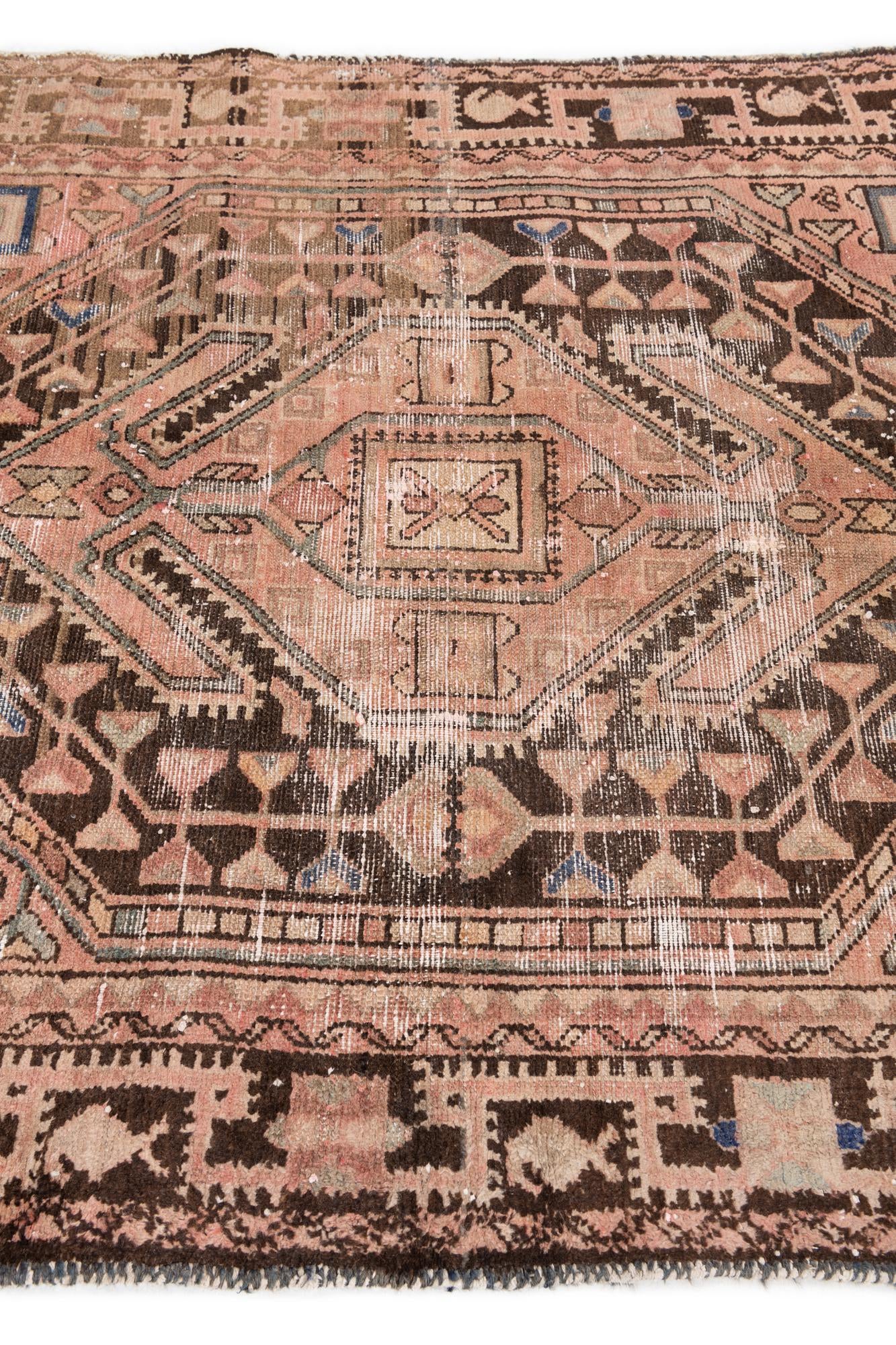 4' 5 x 6' 7 Hand Knotted Ultra Vintage Persian Wool Rug