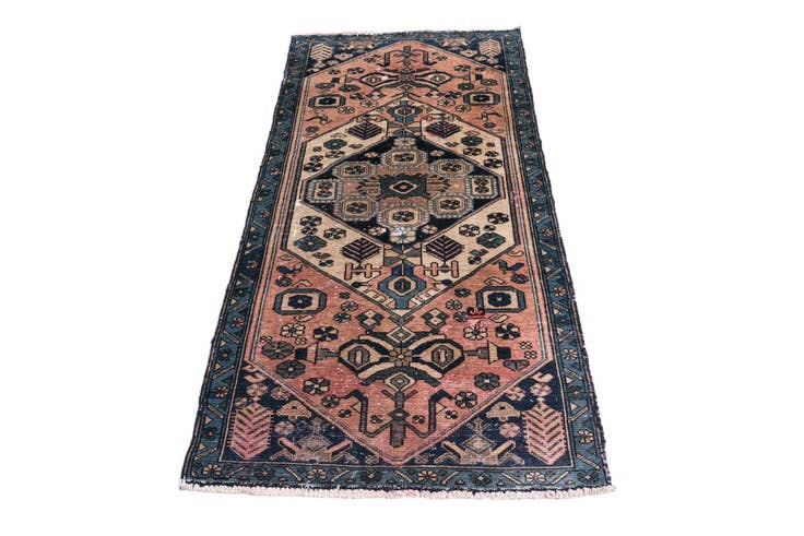 Detail image of 3' 1 x 6' Hand Knotted Ultra Vintage Persian Wool Rug