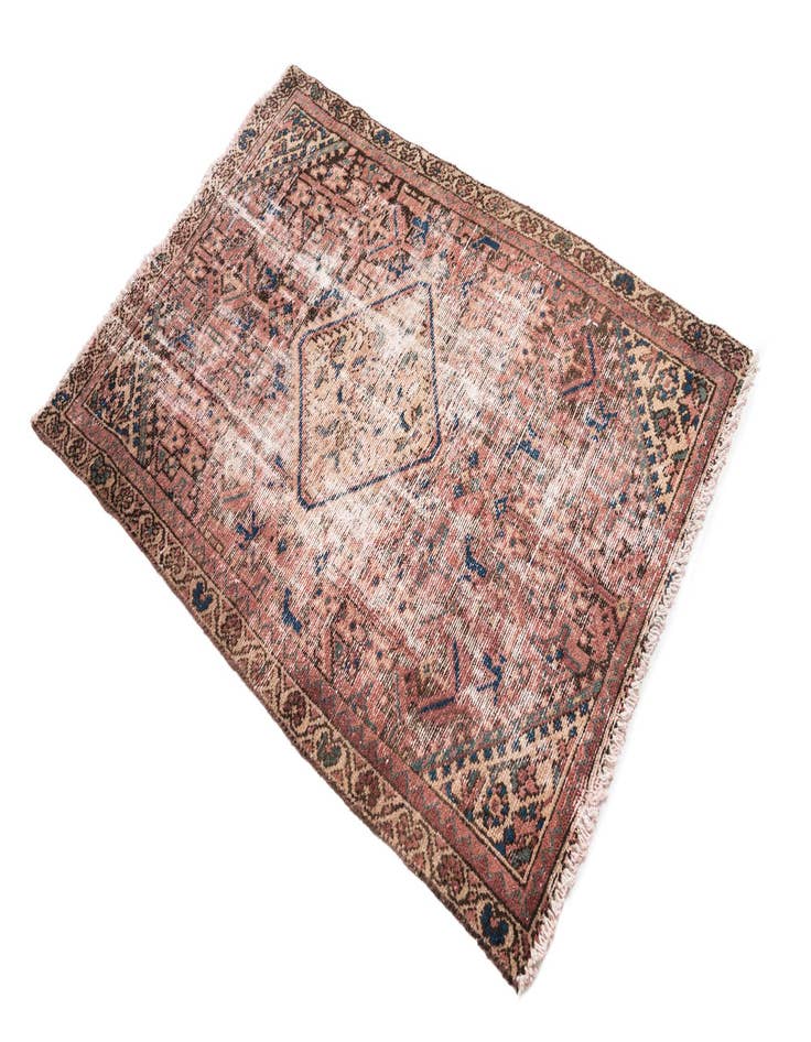 Detail image of 3' x 4' 6  Hand Knotted Ultra Vintage Persian Wool Rug