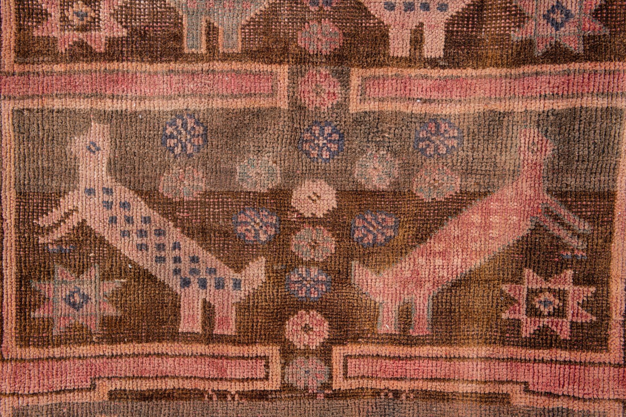 4' 2 x 6' 1 Hand Knotted Ultra Vintage Persian Wool Rug