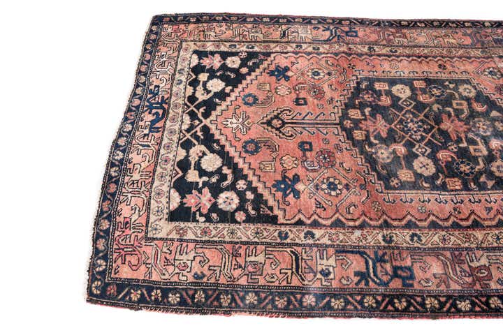 4' 3 x 6' 1 Hand Knotted Ultra Vintage Persian Wool Rug