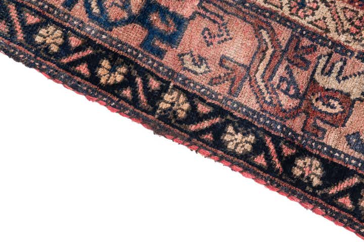 4' 3 x 6' 1 Hand Knotted Ultra Vintage Persian Wool Rug