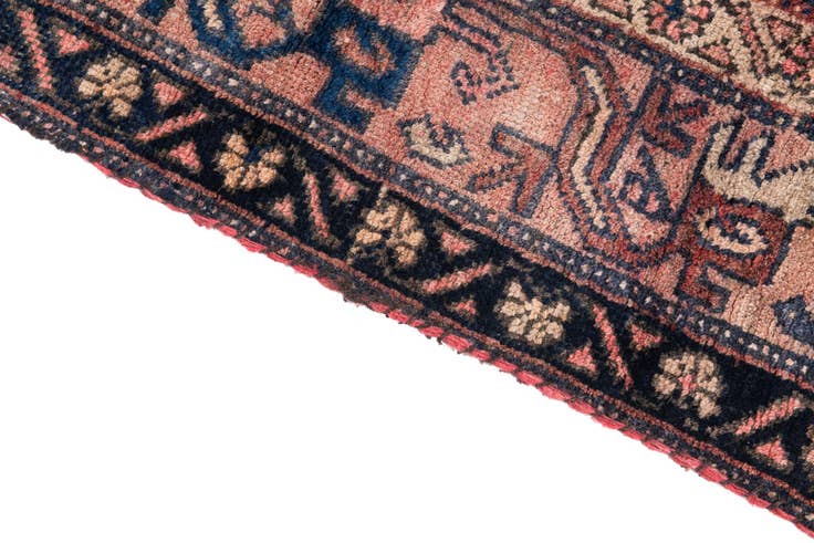 Detail image of 4' 3 x 6' 1 Hand Knotted Ultra Vintage Persian Wool Rug