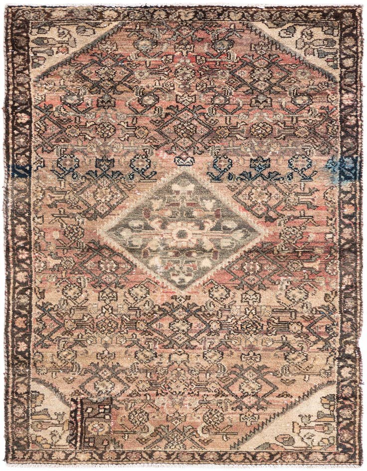 Detail image of 3' 1 x 5' 7 Hand Knotted Ultra Vintage Persian Wool Rug