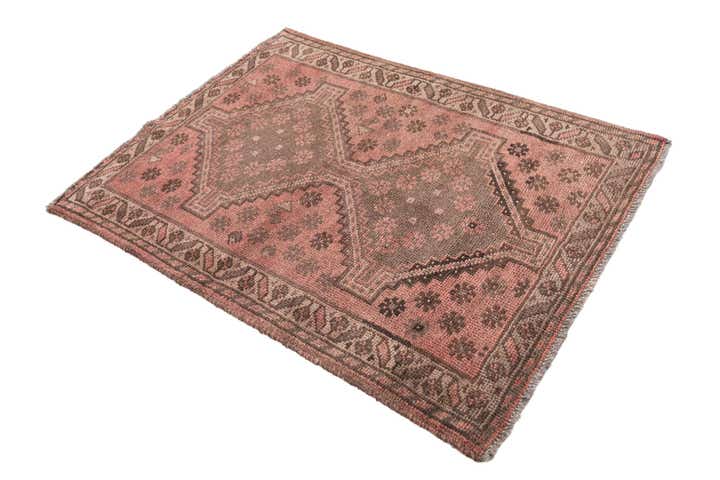 3' 6 x 4' 9 Hand Knotted Ultra Vintage Persian Wool Rug