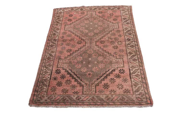 3' 6 x 4' 9 Hand Knotted Ultra Vintage Persian Wool Rug