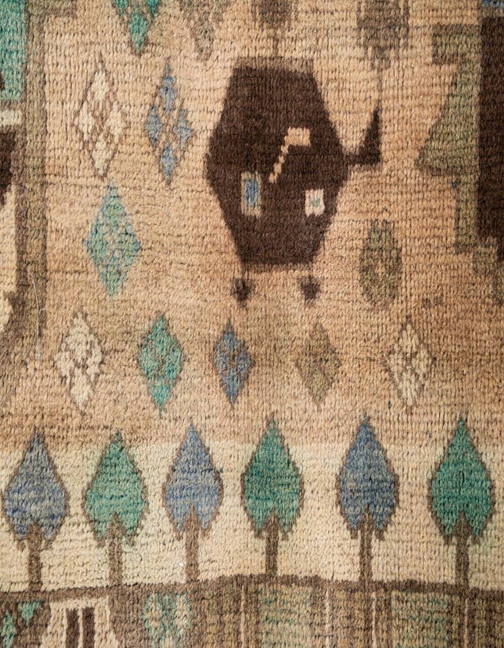 Detail image of 3' 5 x 6' 1  Hand Knotted Ultra Vintage Persian Wool Rug