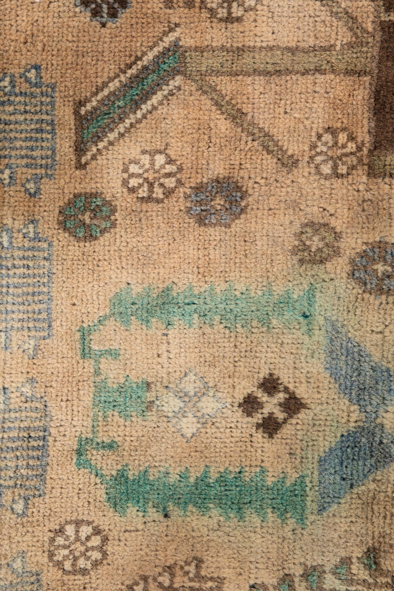 3' 5 x 6' 1 Hand Knotted Ultra Vintage Persian Wool Rug