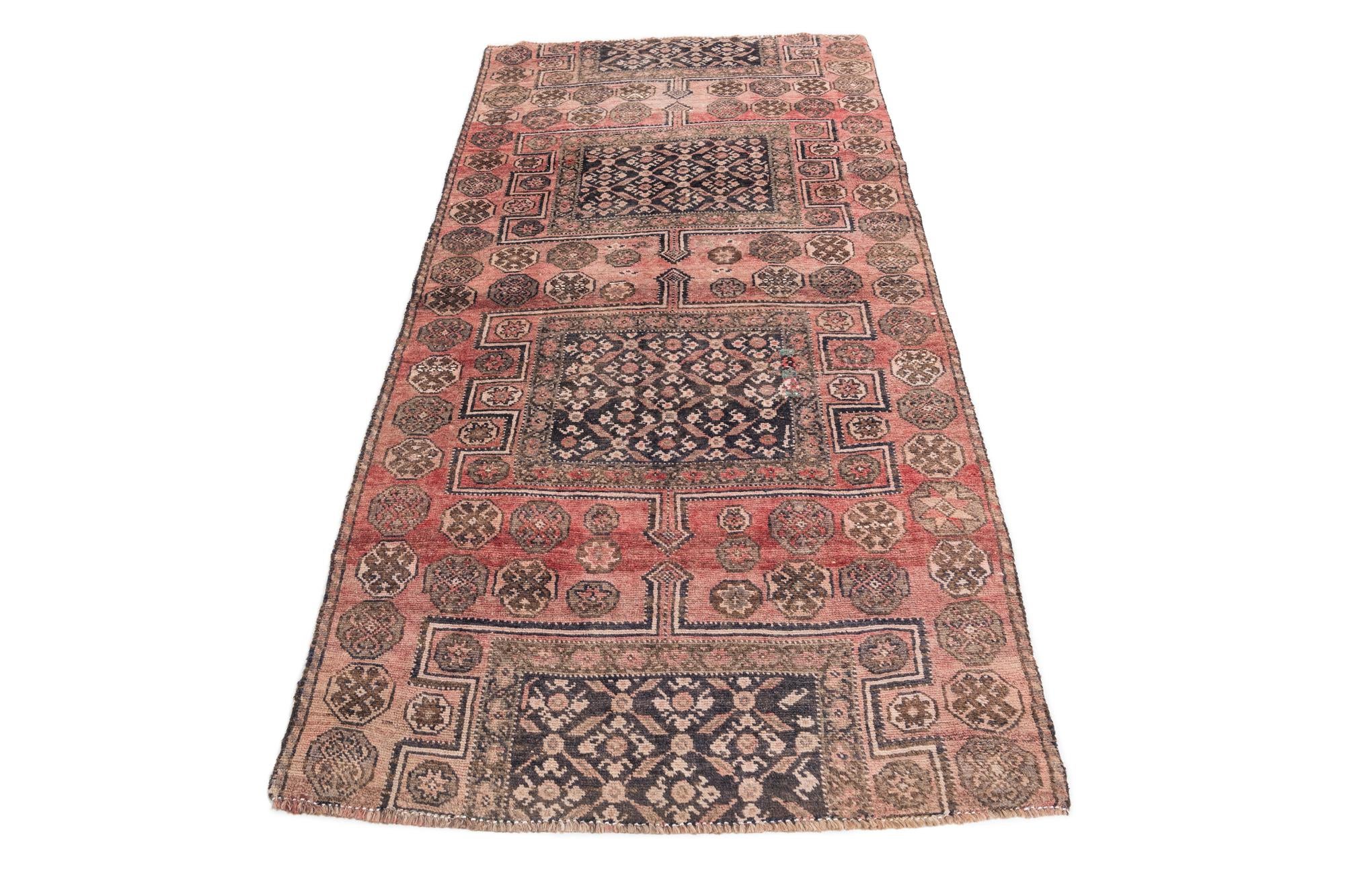 3' 8 x 7' 2 Hand Knotted Ultra Vintage Persian Wool Rug