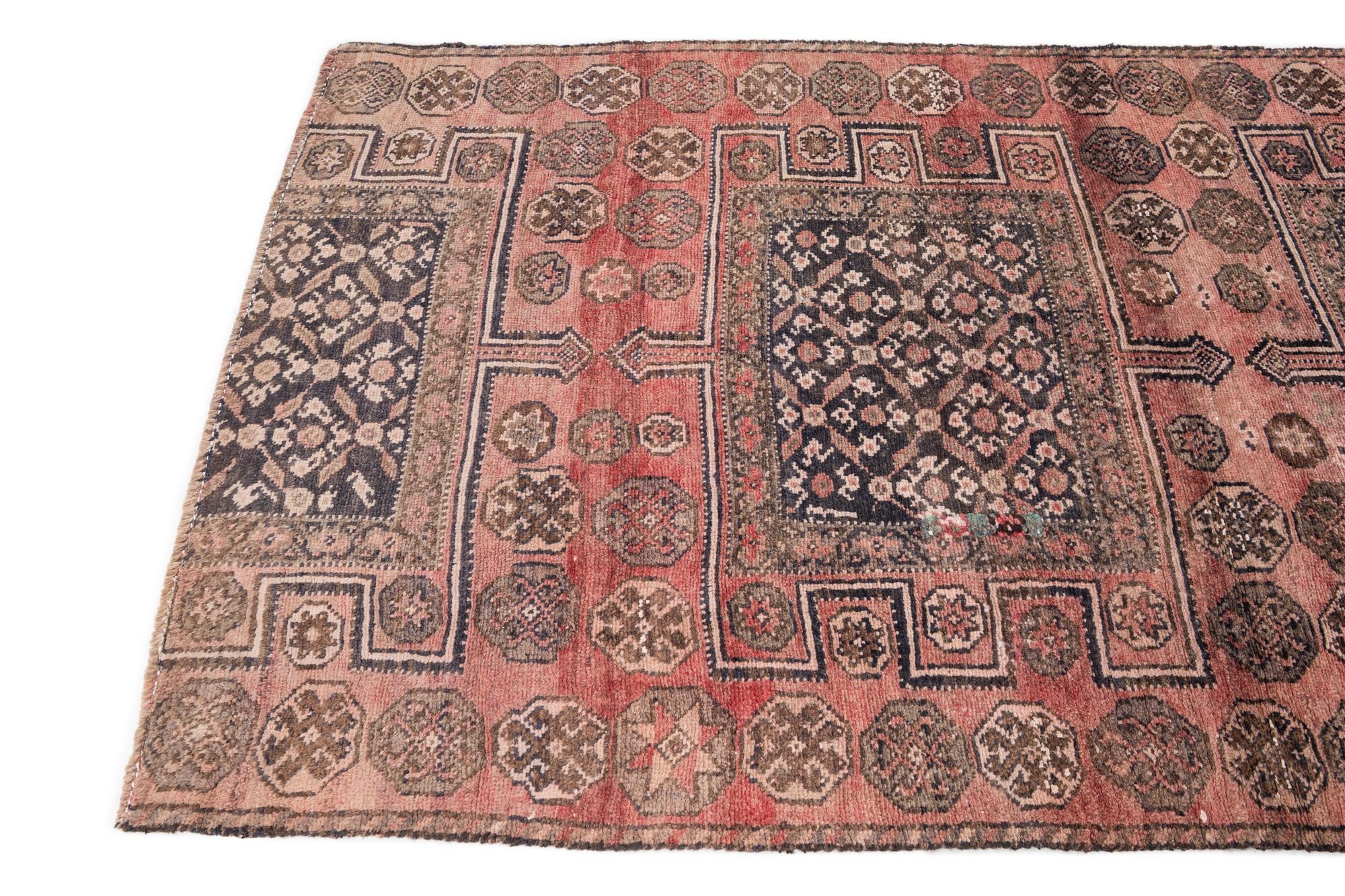 3' 8 x 7' 2 Hand Knotted Ultra Vintage Persian Wool Rug