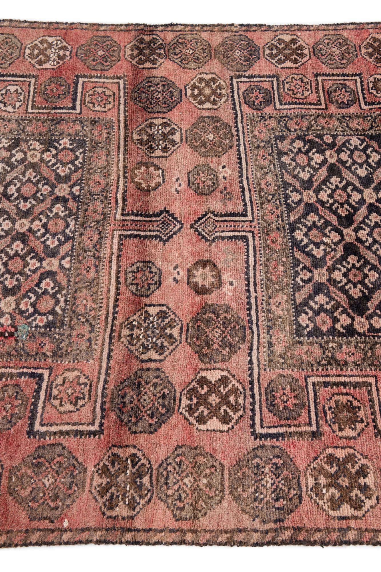 3' 8 x 7' 2 Hand Knotted Ultra Vintage Persian Wool Rug