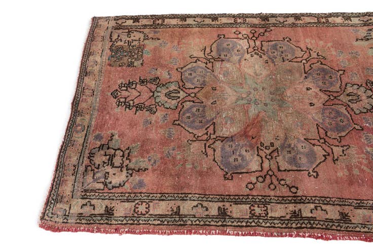 Detail image of 3' 5 x 5' Hand Knotted Ultra Vintage Persian Wool Rug