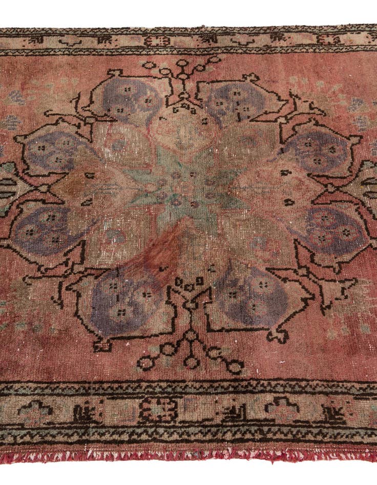Detail image of 3' 5 x 5'  Hand Knotted Ultra Vintage Persian Wool Rug