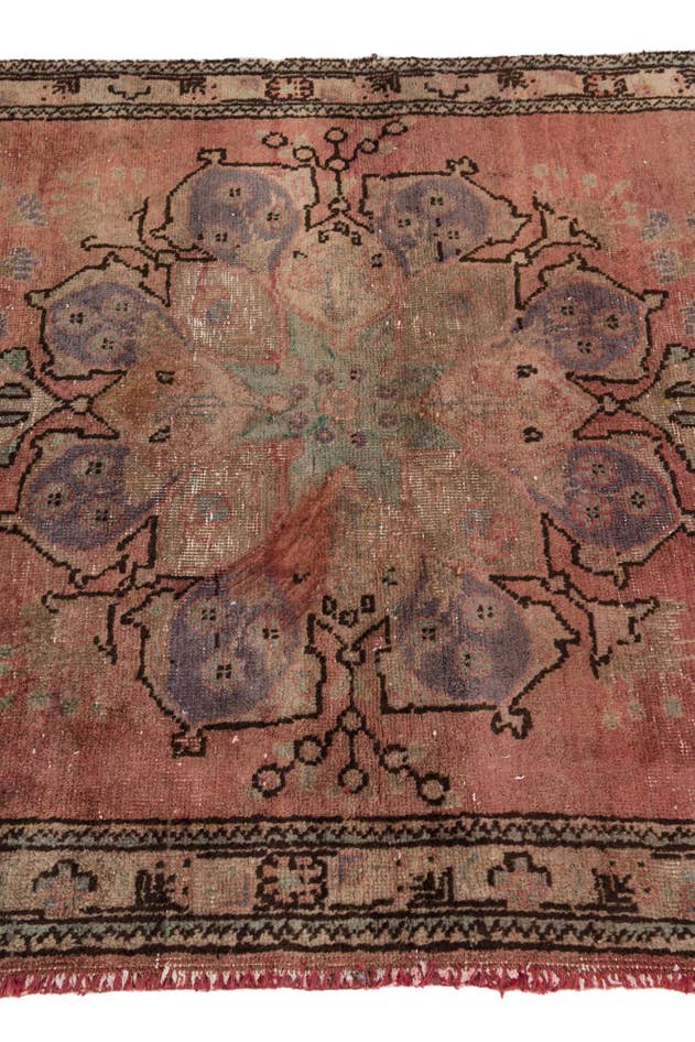 Detail image of 3' 5 x 5' Hand Knotted Ultra Vintage Persian Wool Rug