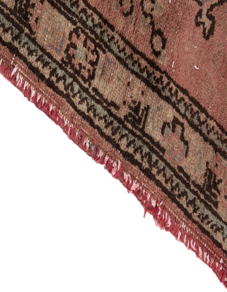 Detail image of 3' 5 x 5'  Hand Knotted Ultra Vintage Persian Wool Rug