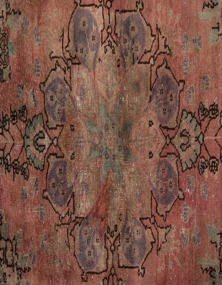 Detail image of 3' 5 x 5'  Hand Knotted Ultra Vintage Persian Wool Rug