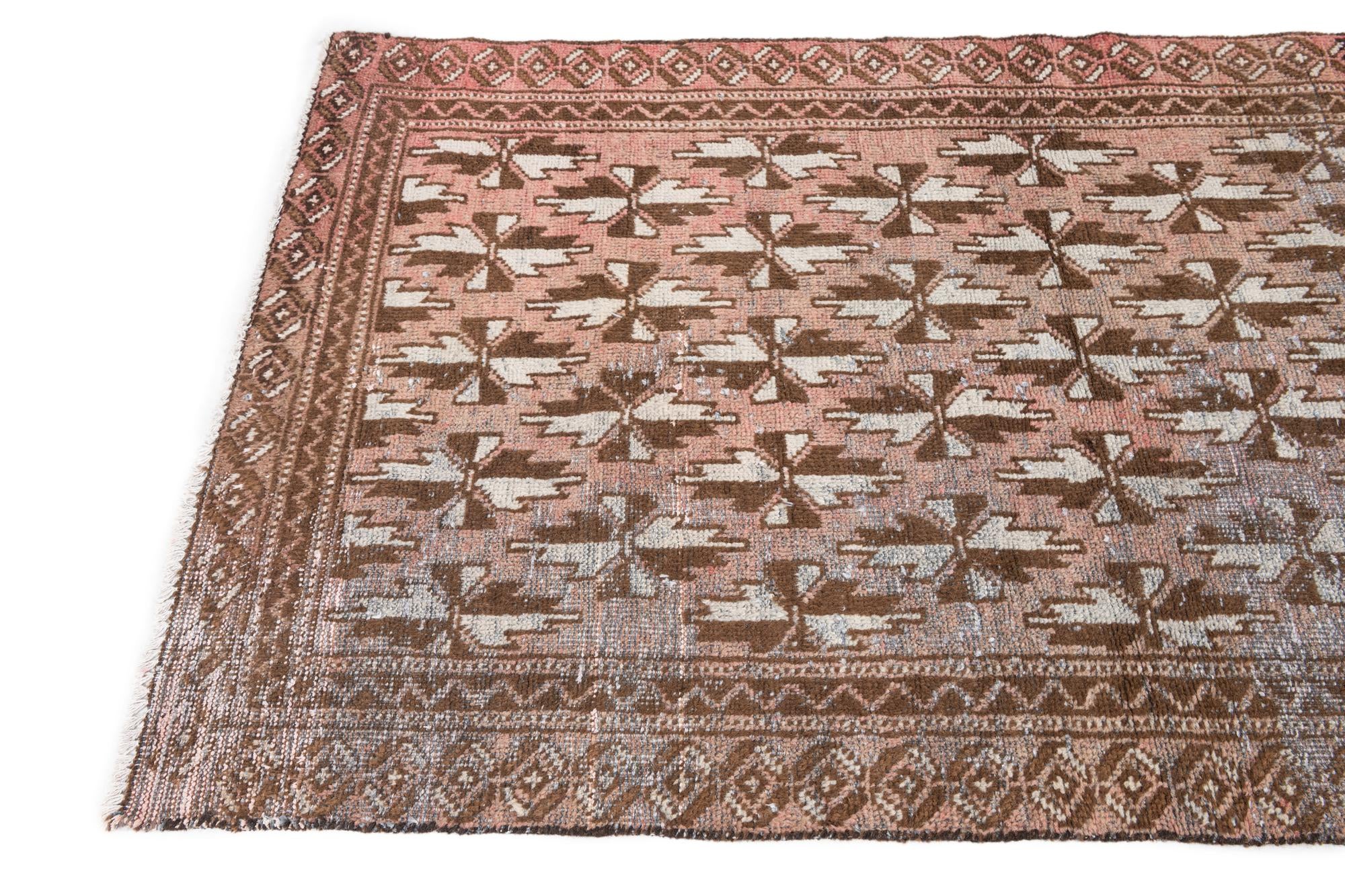 3' 5 x 6' 1 Hand Knotted Ultra Vintage Persian Wool Rug
