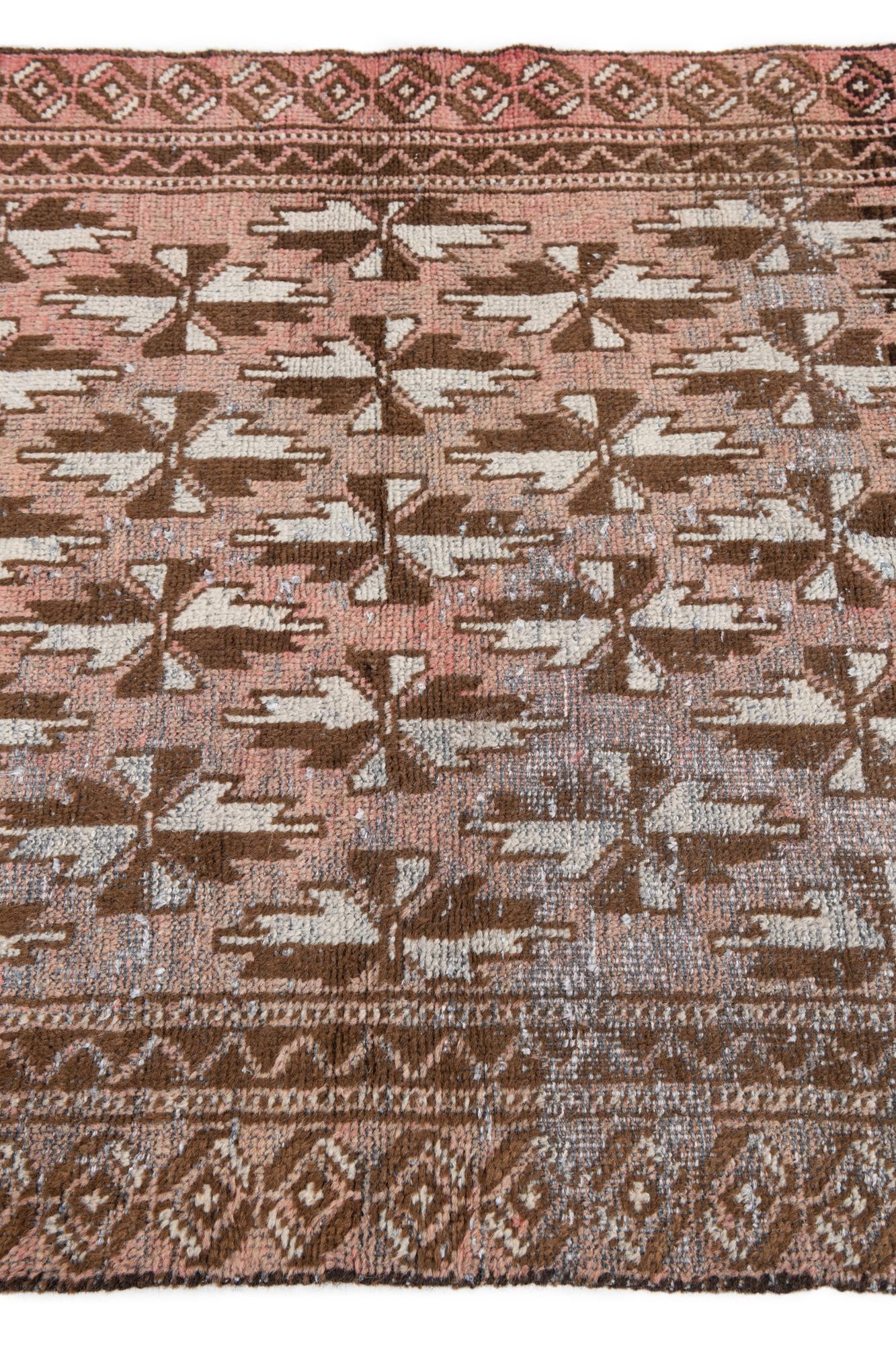 3' 5 x 6' 1 Hand Knotted Ultra Vintage Persian Wool Rug