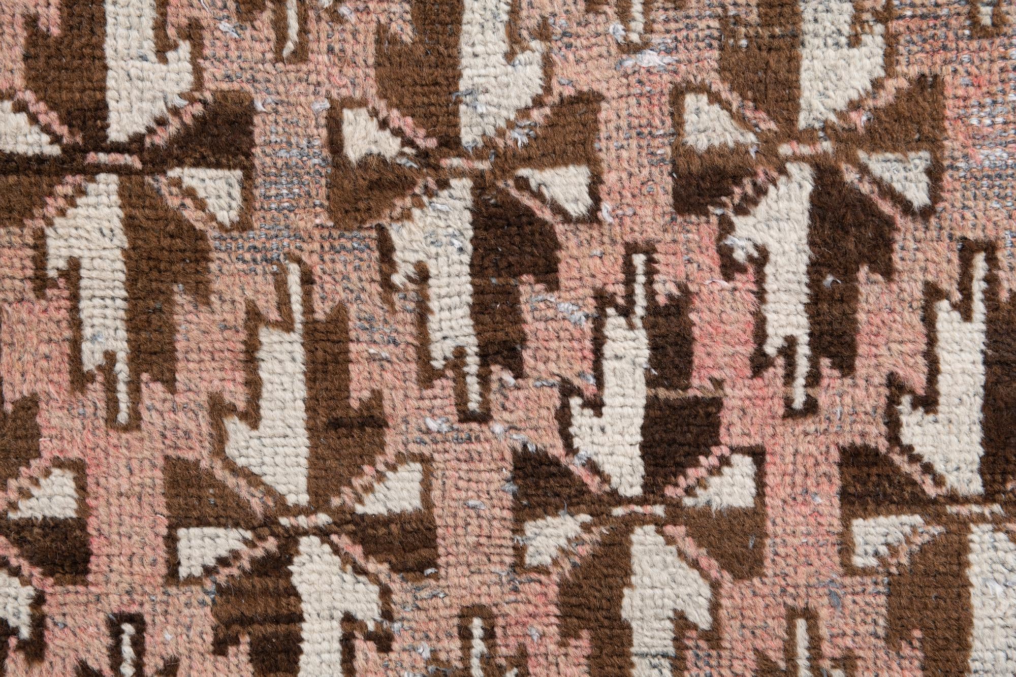 3' 5 x 6' 1 Hand Knotted Ultra Vintage Persian Wool Rug