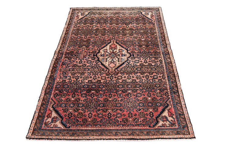 Detail image of 3' 10 x 5' Hand Knotted Ultra Vintage Persian Wool Rug