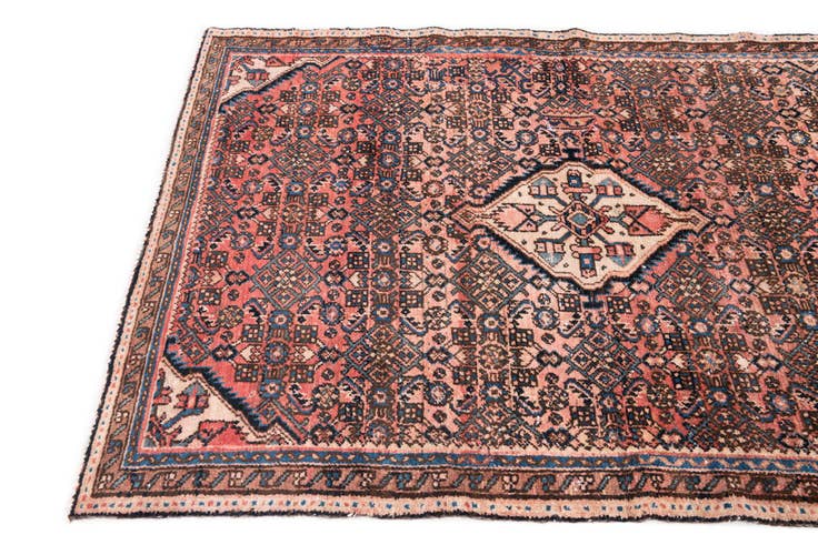 Detail image of 3' 10 x 5' Hand Knotted Ultra Vintage Persian Wool Rug