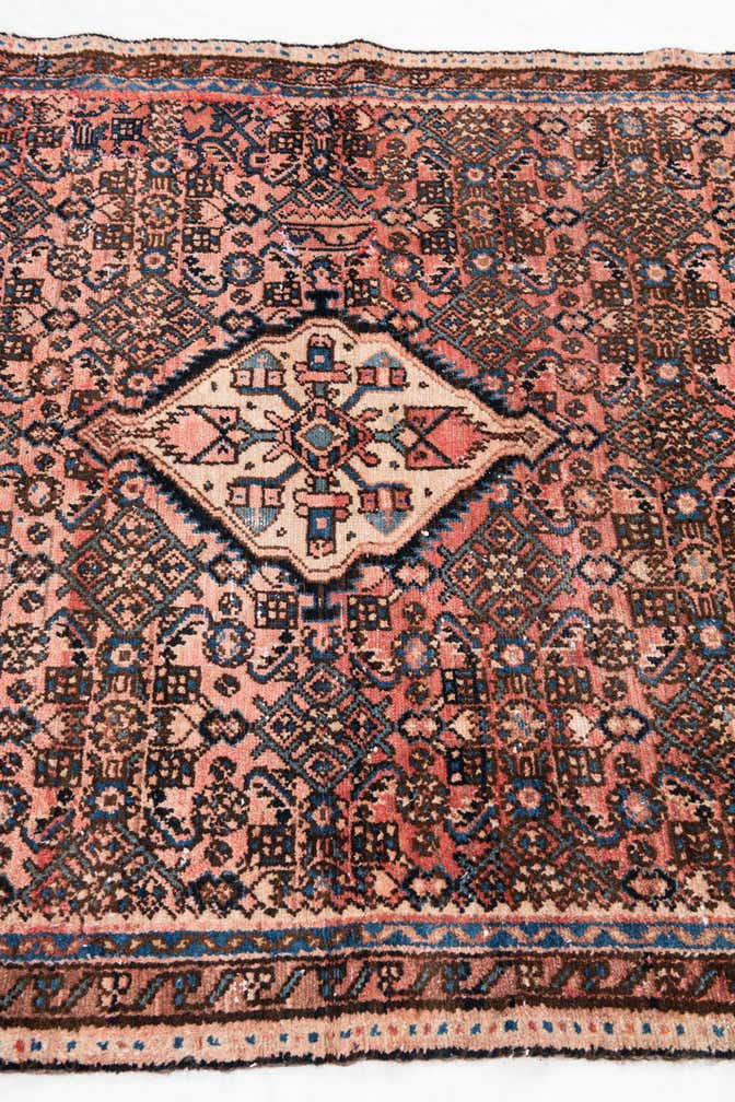 3' 10 x 5' Hand Knotted Ultra Vintage Persian Wool Rug
