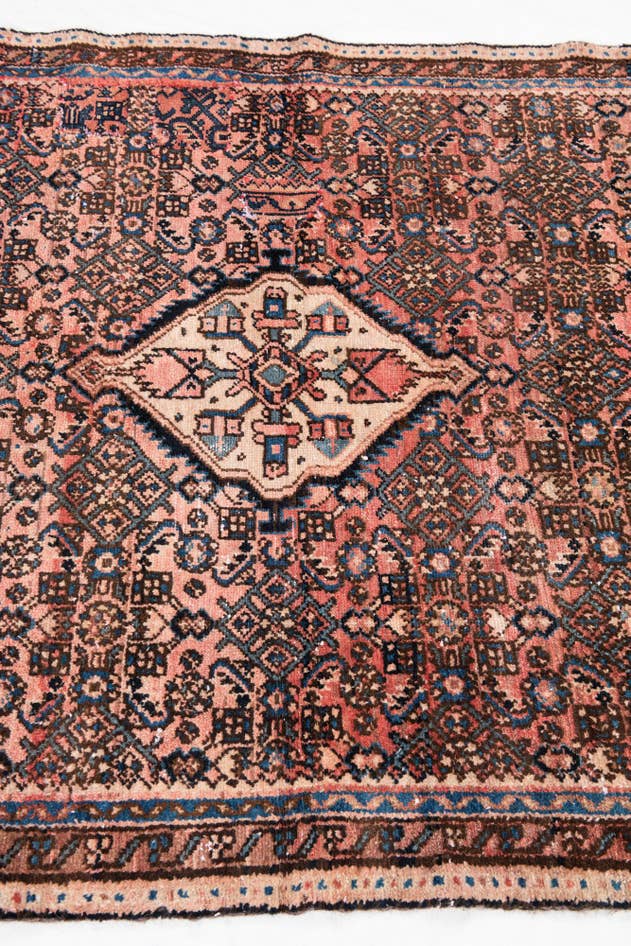 Detail image of 3' 10 x 5' Hand Knotted Ultra Vintage Persian Wool Rug