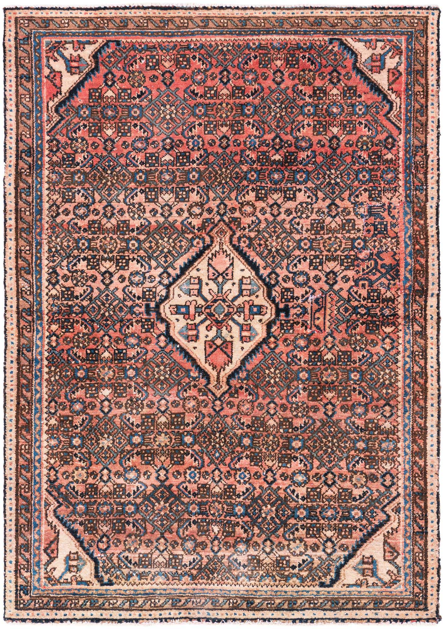 3' 10 x 5' Hand Knotted Ultra Vintage Persian Wool Rug
