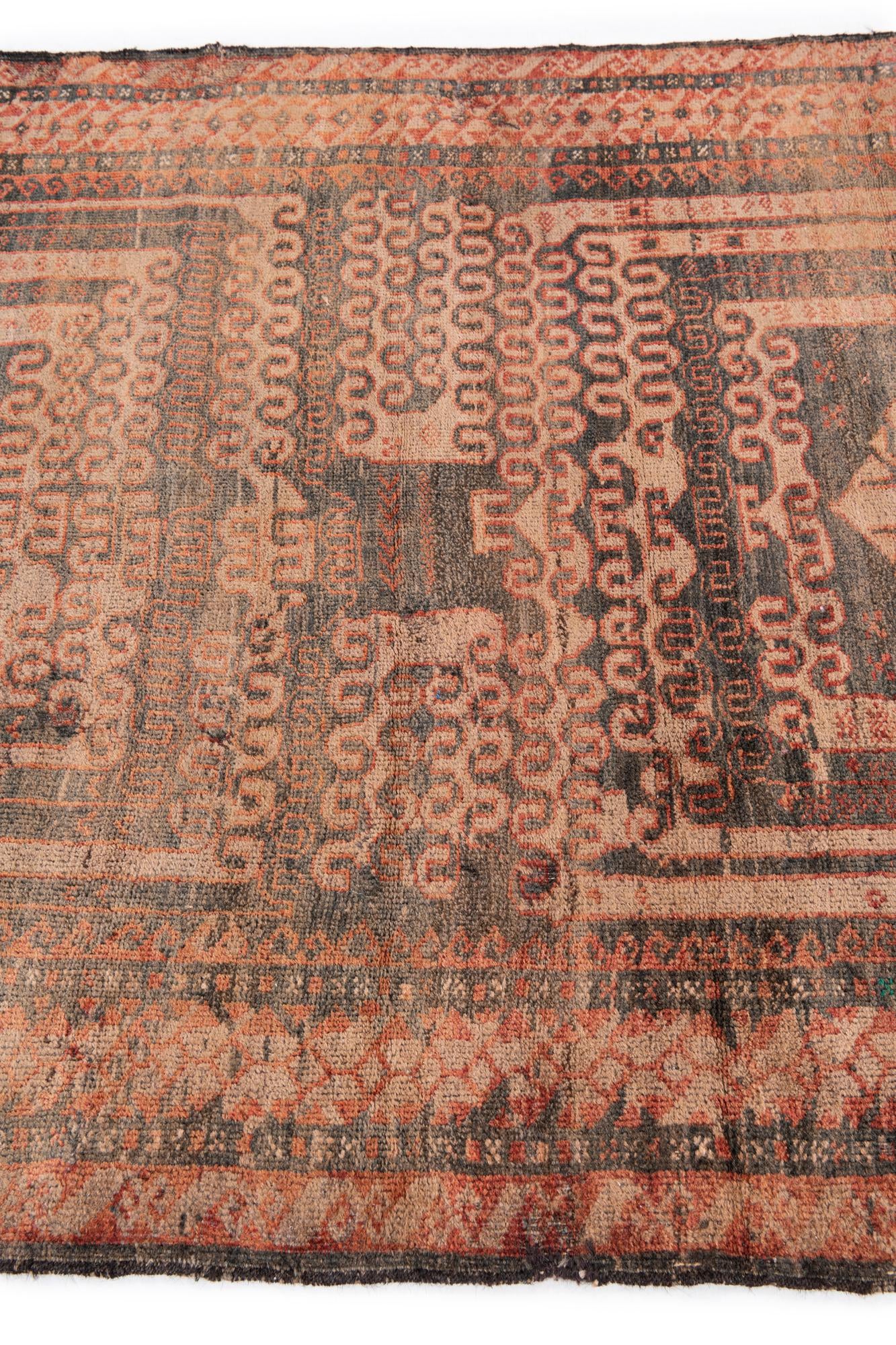 3' 9 x 7' Hand Knotted Ultra Vintage Persian Wool Rug
