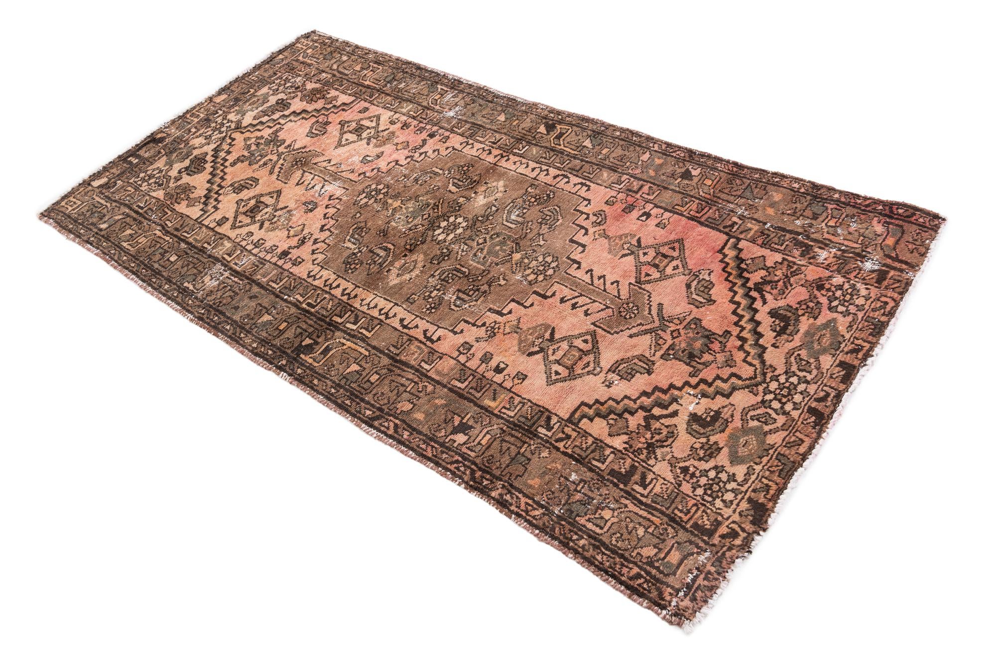 3' 3 x 6' 1 Hand Knotted Ultra Vintage Persian Wool Rug