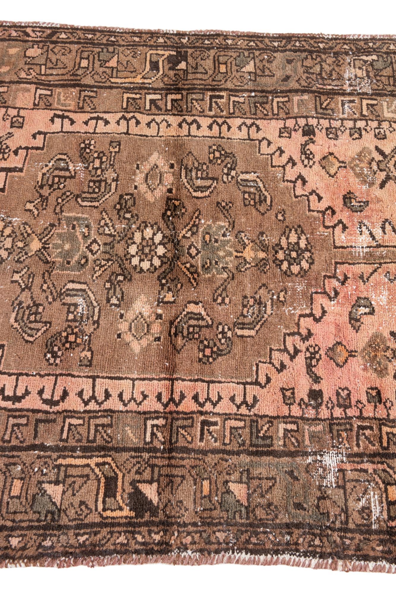 3' 3 x 6' 1 Hand Knotted Ultra Vintage Persian Wool Rug