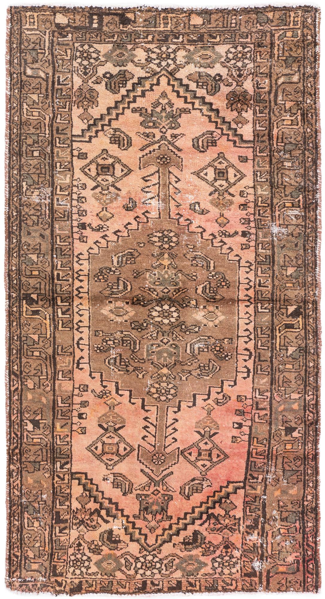 3' 3 x 6' 1 Hand Knotted Ultra Vintage Persian Wool Rug