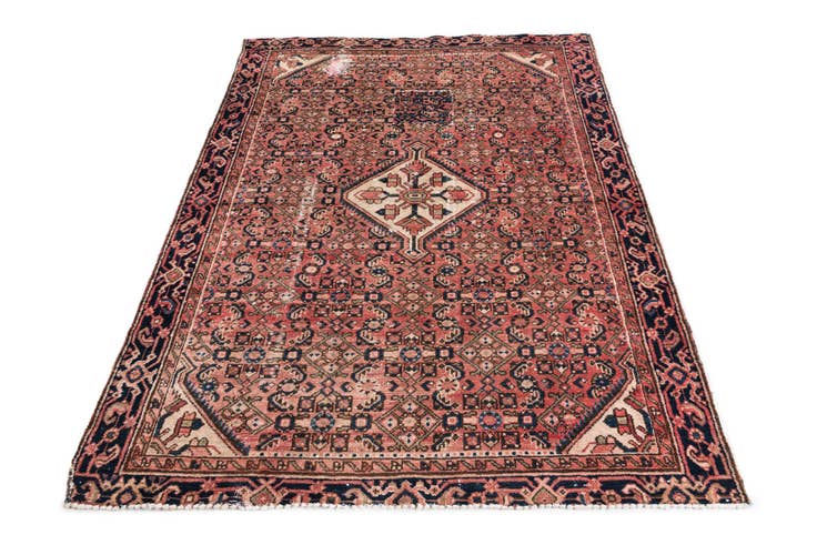 Detail image of 4' 7 x 6' 2 Hand Knotted Ultra Vintage Persian Wool Rug