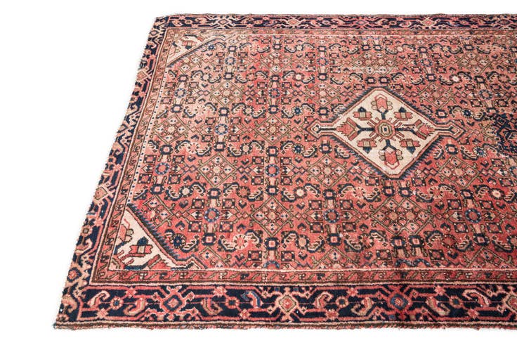 Detail image of 4' 7 x 6' 2 Hand Knotted Ultra Vintage Persian Wool Rug
