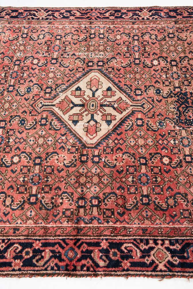 4' 7 x 6' 2 Hand Knotted Ultra Vintage Persian Wool Rug