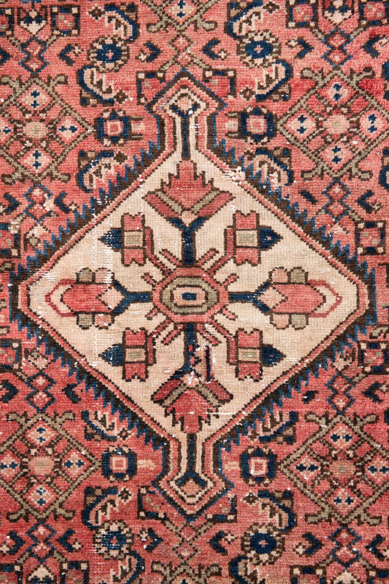 4' 7 x 6' 2 Hand Knotted Ultra Vintage Persian Wool Rug