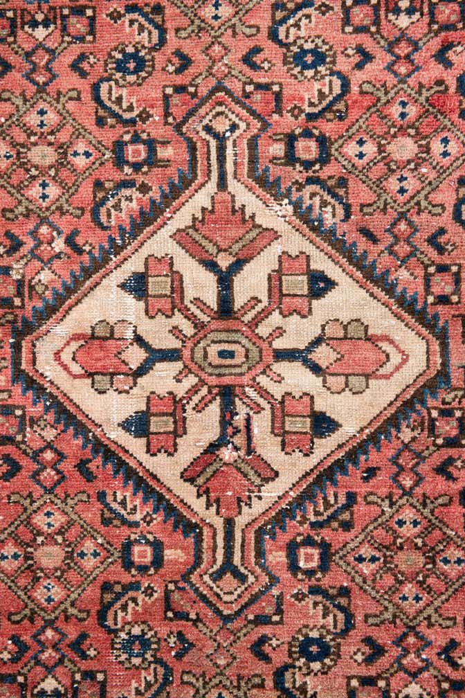 4' 7 x 6' 2 Hand Knotted Ultra Vintage Persian Wool Rug