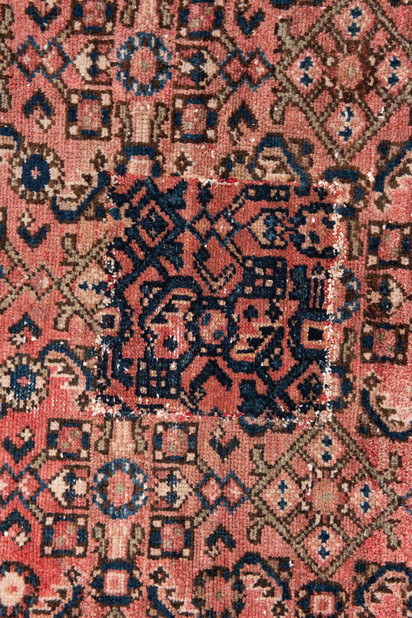 4' 7 x 6' 2 Hand Knotted Ultra Vintage Persian Wool Rug