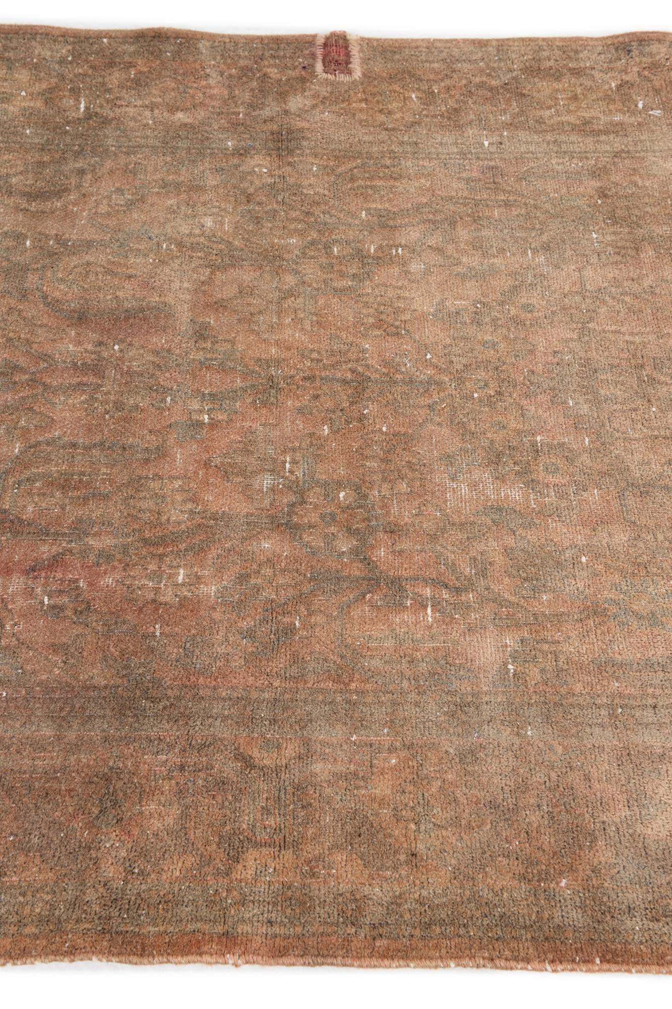 4' 2 x 6' 1 Hand Knotted Ultra Vintage Persian Wool Rug