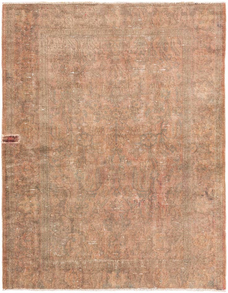 Detail image of 4' 2 x 6' 1 Hand Knotted Ultra Vintage Persian Wool Rug