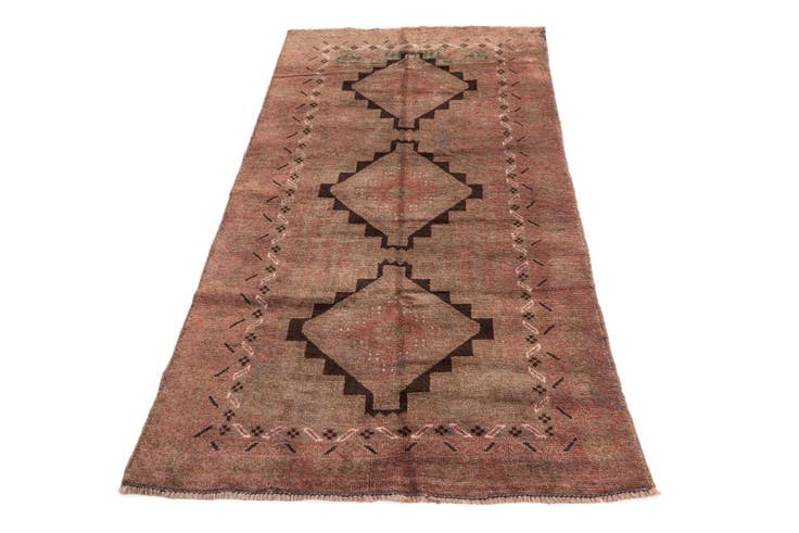 Detail image of 3' 5 x 6' 5 Hand Knotted Ultra Vintage Persian Wool Rug