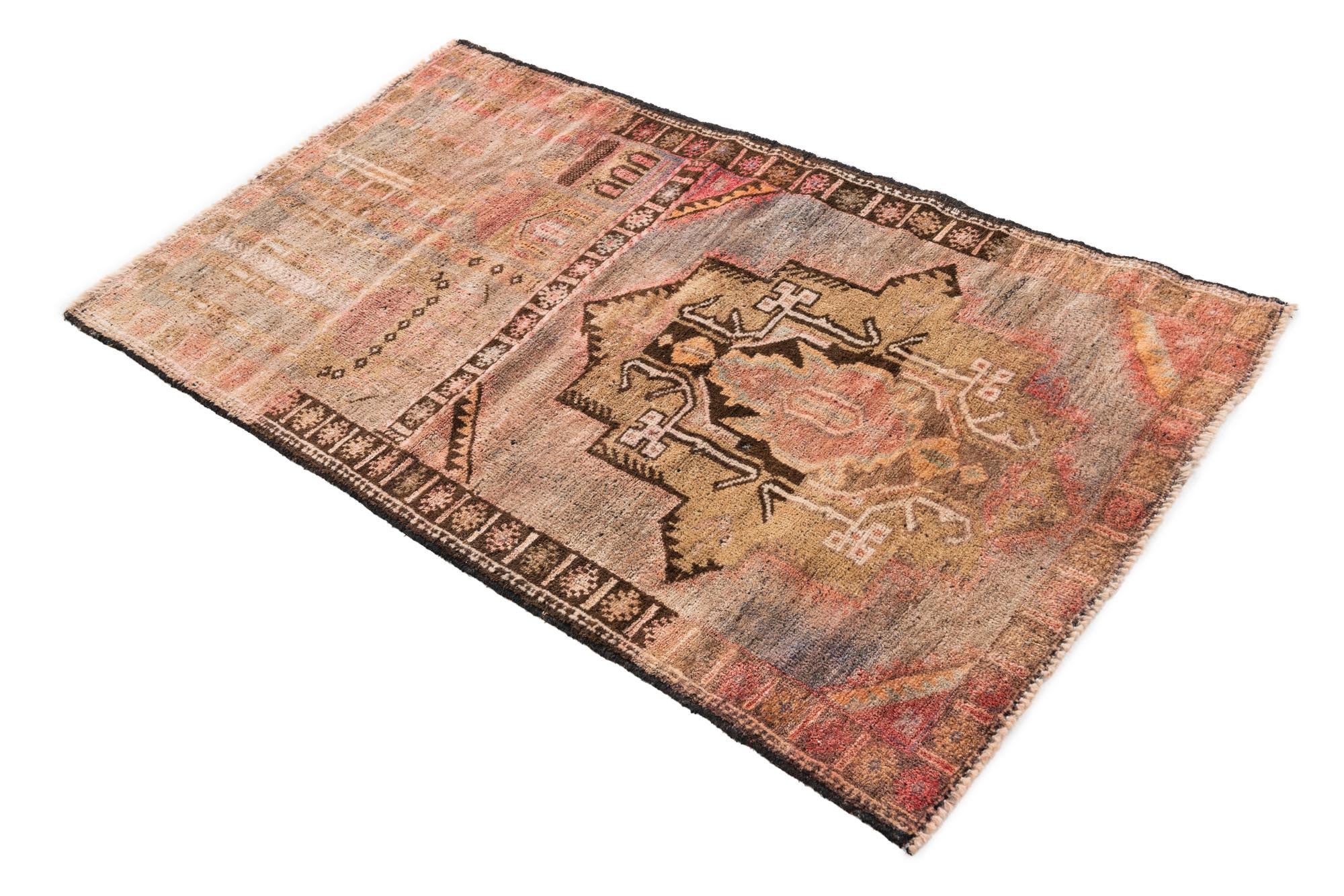 2' 8 x 4' 8 Hand Knotted Ultra Vintage Persian Wool Rug