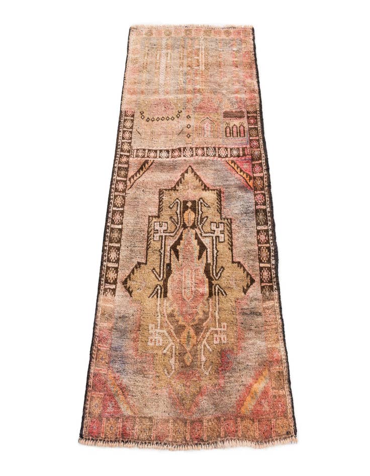 Detail image of 2' 8 x 4' 8  Hand Knotted Ultra Vintage Persian Wool Rug