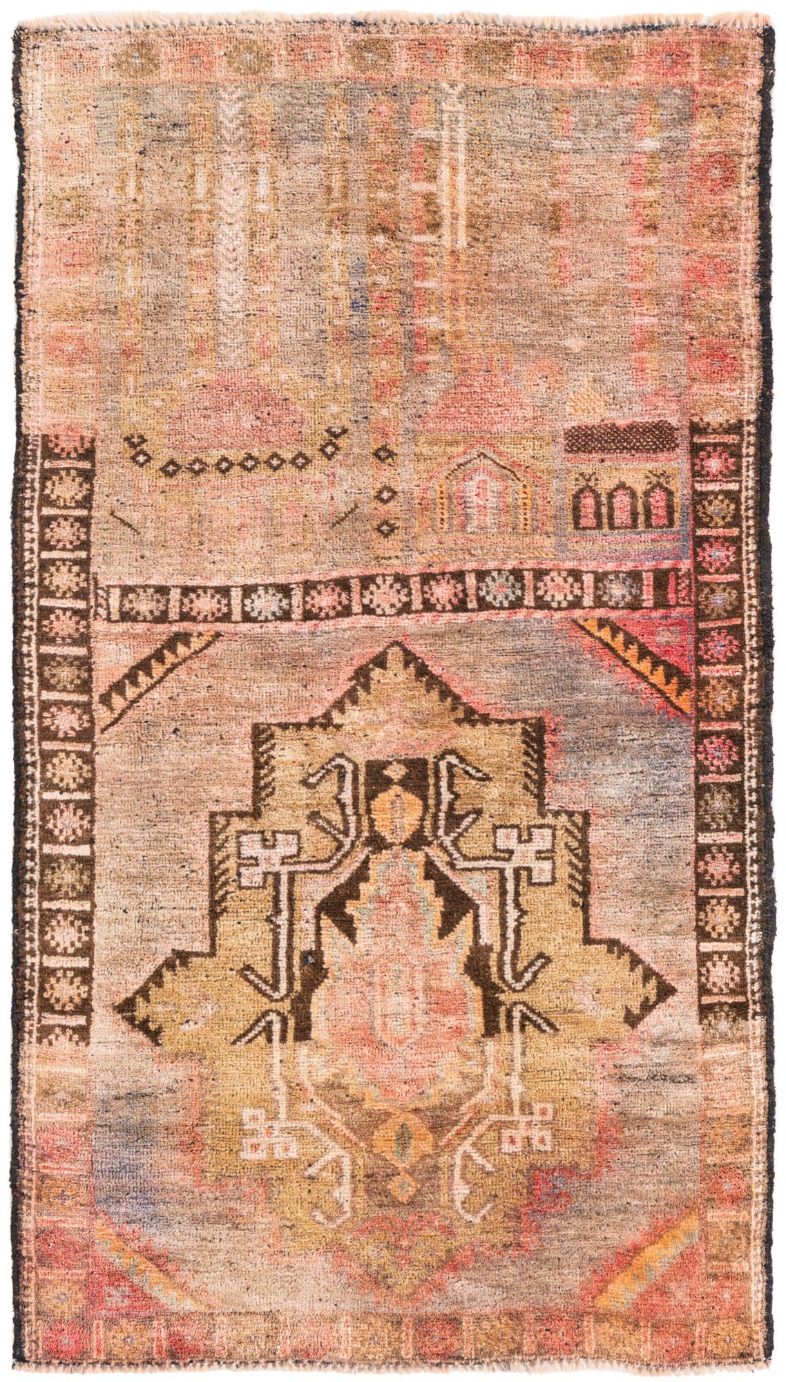 2' 8 x 4' 8 Hand Knotted Ultra Vintage Persian Wool Rug