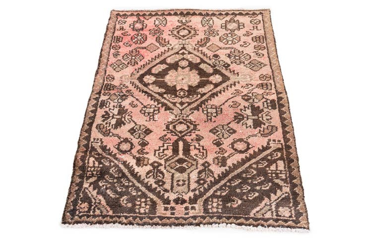 Detail image of 2' 8 x 3' 8 Hand Knotted Ultra Vintage Persian Wool Rug